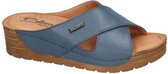 Pollonus Comfort Shoes -Dames -  blauw - slippers & muiltjes - maat 38