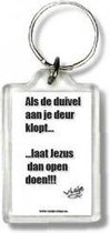 Sleutelhanger als de duivel aan je deur - Bijbel - Christelijk - Majestic Ally - 1 stuk