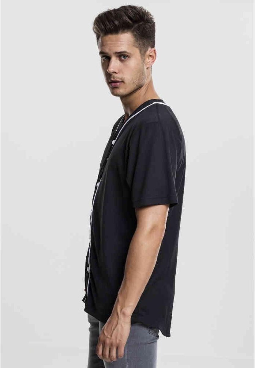 Urban Classics BASEBALL - Chemise - black/white/noir 