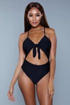 Bundle - Be Wicked Swimwear - Delaney Badpak - Zwart XL met glijmiddel