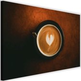 Schilderij Kopje koffie, 2 maten, bruin (wanddecoratie)