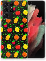 GSM Hoesje Samsung Galaxy S21 Ultra TPU Bumper Doorzichtig Fruits