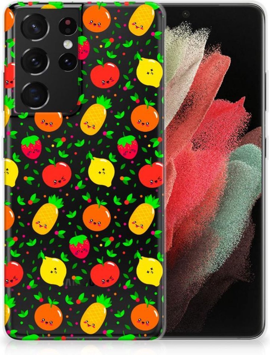 Samsung Galaxy S21 Ultra Siliconen Case Fruits
