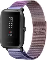 Milanees Smartwatch bandje - Geschikt voor  Xiaomi Amazfit Bip Milanese band - regenboog - Horlogeband / Polsband / Armband