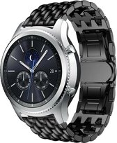Stalen Smartwatch bandje - Geschikt voor  Samsung Gear S3 stalen draak band - zwart - Horlogeband / Polsband / Armband