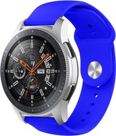 Siliconen Smartwatch bandje - Geschikt voor  Samsung Galaxy Watch sport band 46mm - blauw - Horlogeband / Polsband / Armband