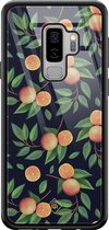 Samsung S9 Plus hoesje glass - Fruit / Sinaasappel | Samsung Galaxy S9+ case | Hardcase backcover zwart