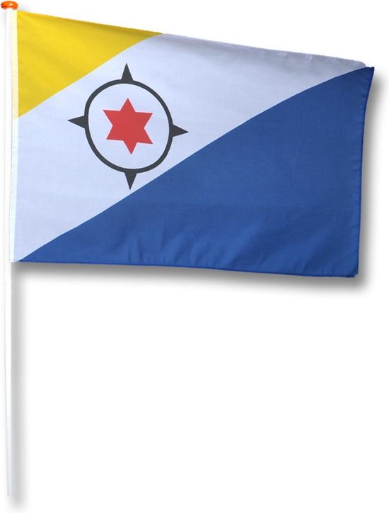 AZ FLAG - Aruba Table Flag 4'' x 6'' - Aruban Office Flag 100% Polyester 15 x 10 cm - Mini Desk Flag with 10'' Pole and Black Plastic Base