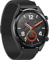 Milanees Smartwatch bandje - Geschikt voor  Huawei Watch GT Milanese band - zwart - 42mm - Horlogeband / Polsband / Armband