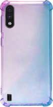 ADEL Siliconen Back Cover Softcase Hoesje Geschikt voor Samsung Galaxy A01 - Kleurovergang Blauw Paars