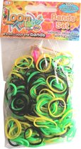 Loom Twister Loombands Rubber Groen/geel/zwart 300-delig