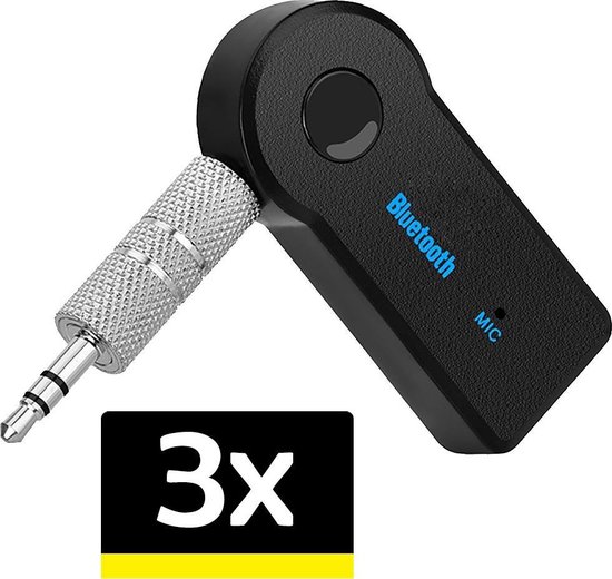 Bluetooth Adapter Draadloos Receiver Auto Carkit Muziek AUX Audio - 3 stuks  | bol.com