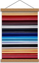Schoolplaat – Verschillende Kleuren Lagen - 30x40cm Foto op Textielposter (Wanddecoratie op Schoolplaat)