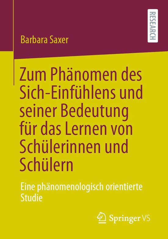 Zum Phänomen des Sich-Einfühlens und seiner Bedeutung für ... - cover