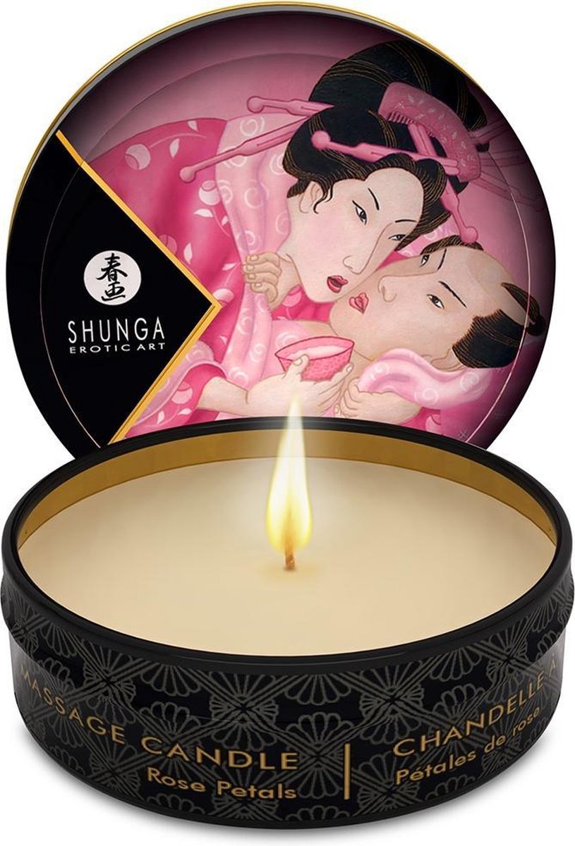 Shunga - Mini Massagekaars - Aphrodisia Rose Petals