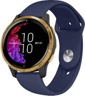 Siliconen Smartwatch bandje - Geschikt voor  Garmin Venu sport band - donkerblauw - Horlogeband / Polsband / Armband