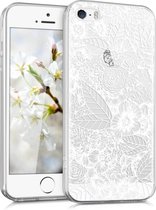 kwmobile telefoonhoesje voor Apple iPhone SE (1.Gen 2016) / 5 / 5S - Hoesje voor smartphone - Bloemenzee design