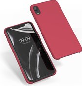 kwmobile telefoonhoesje voor Apple iPhone XR - Hoesje met siliconen coating - Smartphone case in klassiek rood