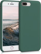 kwmobile telefoonhoesje voor Apple iPhone 7 Plus / iPhone 8 Plus - Hoesje met siliconen coating - Smartphone case in dennengroen