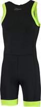 Rogelli Taupo Trisiut Met Korte Mouwen Voor Triatlon - Unisex - Zwart, Fluor - Maat S