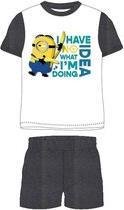 Minions Kinder Shortama Zomerset Maat 110 Wit/DonkerGrijs - 1 stuk