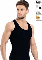 Ndere - onderhemd heren Katoen Modal Sportman Onderhemd - S Zwart/2Pack - kerstcadeau