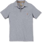 Carhartt Force Cotton Delmont Pocket Polo-Gemêleerd grijs-XL