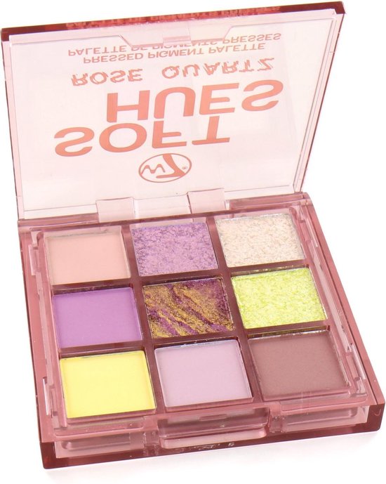 W7 Soft Hues Pressed Pigment Oogschaduw Palette - Rose Quartz