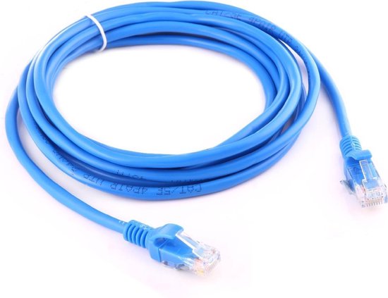 4m CAT5E Ethernet netwerk LAN internet kabel (1000 Mbit/s) - Blauw | bol