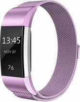 By Qubix - Fitbit Charge 2 milanese bandje (Small) - Lila - Fitbit charge bandjes