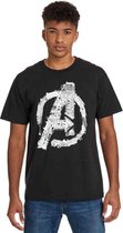 Tshirt Homme Marvel The Avengers - XXL- Logo Zwart