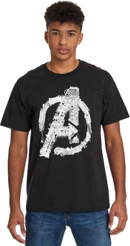 Marvel The Avengers Heren Tshirt -XXL- Logo Zwart | bol.com