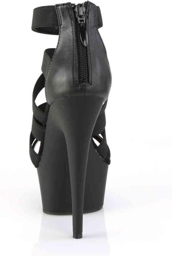 Sandale Pleaser avec bride à la cheville -39 Chaussures- DELIGHT-659 US 9 Zwart