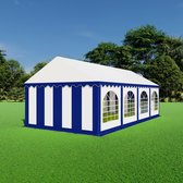 Partytent 8x4 PVC - Premium | Blauw / wit