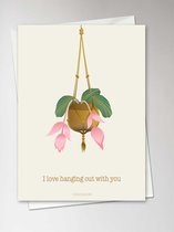 ViSSEVASSE I Love Hanging Out With You - Greeting Card - XS