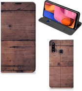 Hoesje Geschikt voor Samsung Galaxy A20s Leuk Case Old Wood