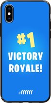 6F hoesje - geschikt voor iPhone Xs - TPU Case - Battle Royale - Victory Royale #ffffff