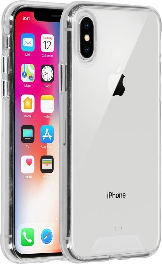 Oude man gebrek opladen iPhone X Hoesje Transparant - iPhone Xs Hoesje - Accezz Xtreme Impact Back  Cover -... | bol.com