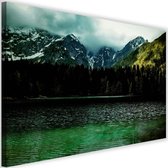 Schilderij Bergen tussen de wolken, 2 maten, multi-gekleurd, Premium print