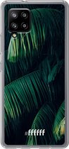6F hoesje - geschikt voor Samsung Galaxy A42 -  Transparant TPU Case - Palm Leaves Dark #ffffff