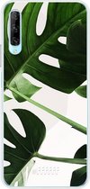 6F hoesje - geschikt voor Honor 9X Pro -  Transparant TPU Case - Tropical Plants #ffffff