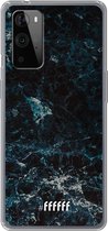 6F hoesje - geschikt voor OnePlus 9 Pro -  Transparant TPU Case - Dark Blue Marble #ffffff