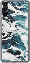 6F hoesje - geschikt voor Samsung Galaxy S21 Plus -  Transparant TPU Case - Waves #ffffff