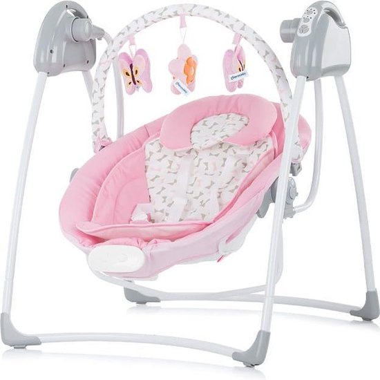 Elektrische babyschommel 2 in 1, schommelstoel Chipolino Paradise roze |  bol.com