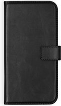 Selencia Hoesje Geschikt voor OnePlus 7 Pro Hoesje Met Pasjeshouder - Selencia Echt Lederen Bookcase - Zwart