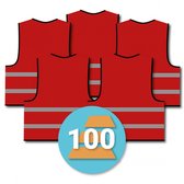 Rood veiligheidshesje 100 stuks