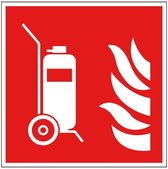Mobiele brandblusser sticker - ISO 7010 - F009 200 x 200 mm