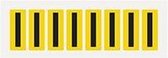 Letter stickers alfabet - 20 kaarten - geel zwart teksthoogte 50 mm Letter I