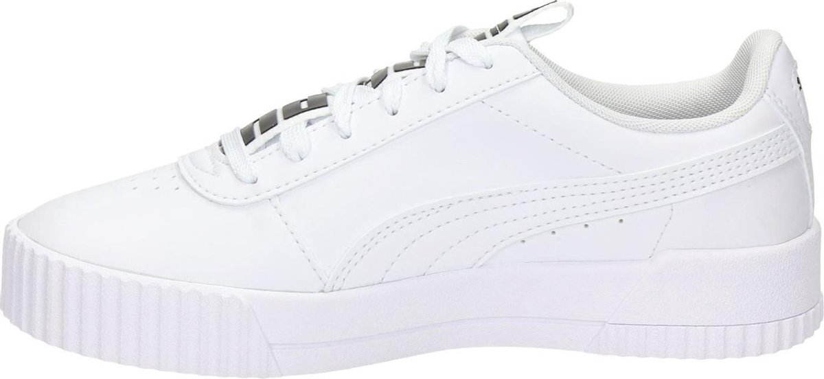PUMA Carina Bold Dames Sneakers - White/White - Maat 38 | bol.com