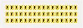 Letter stickers geel/zwart teksthoogte: 8 mm letter F